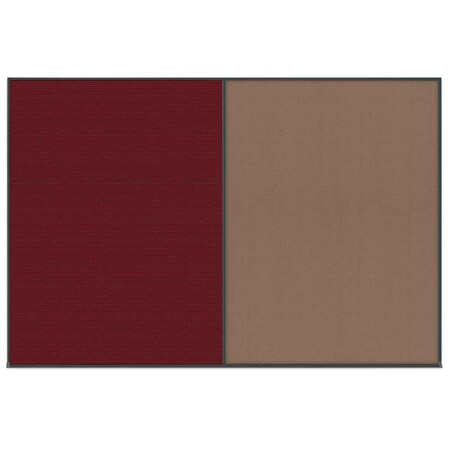 United Visual Products Enclosed Corkboard, 1 Door, 60"x36", 4" Fra UV3403-WHITE-CLOUD